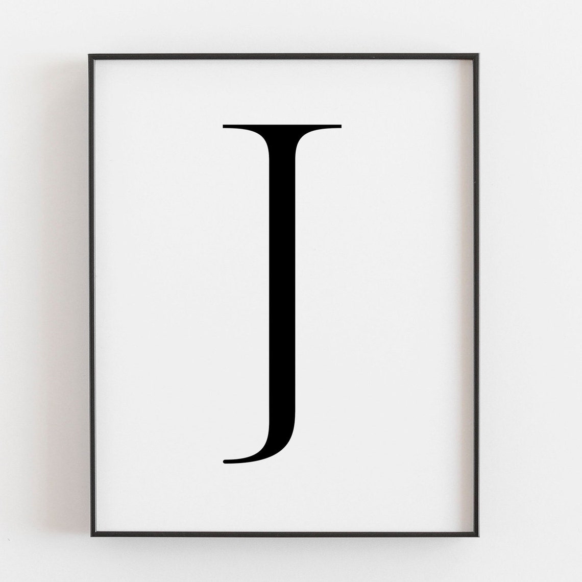 Letter J Wall Decor Letter J Print Letter J Poster Letter J Etsy