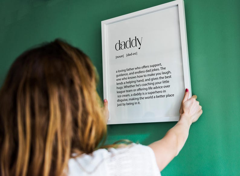 Daddy Definition Print Celebrate Fatherhood With a Unique Gift for