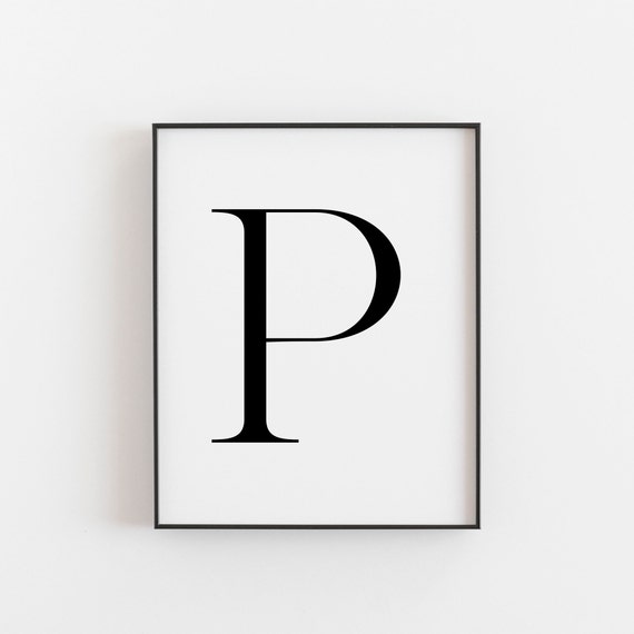 Letter P Wall Decor, Letter P Print, Letter P Poster, Letter P Wall Art,  Letter P Sign, Letter P real foil, Letter P Nursery Decor, Initial