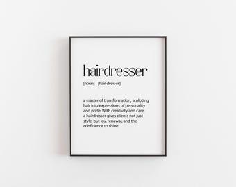 Hairdresser Gift, Hairdresser Definition, Hairdresser Gifts, Gift for a Hairdresser, Hair Stylist Gift, Hairdresser Quotes, Barber Gift