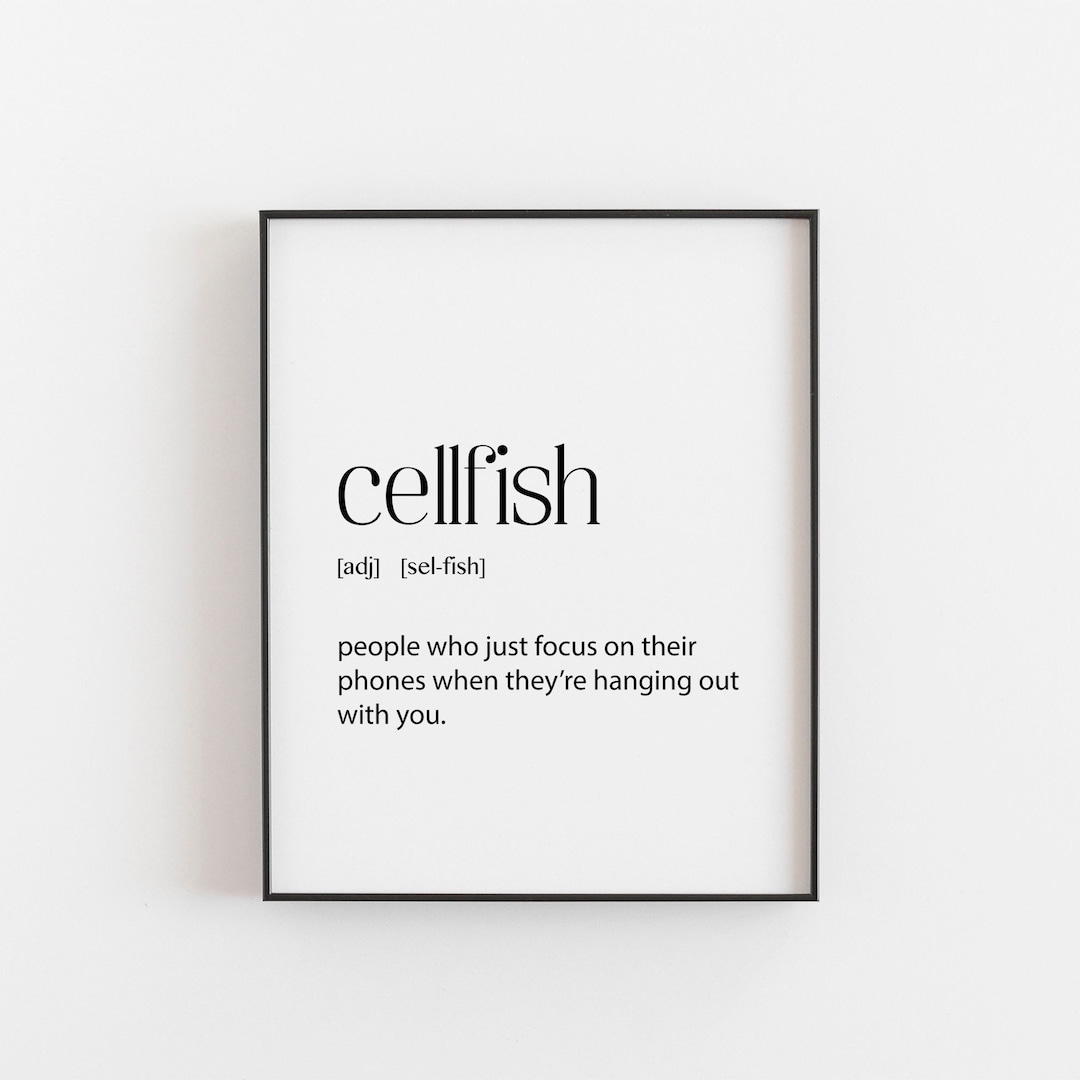 Cellfish Dictionary Print, Funny Prints for Teenagers and Adults