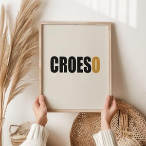 Croeso Walisische Willkommens-Wandkunst - Moderner minimalistischer Cymru-Druck - Walisische Wohnkultur - Einweihungsgeschenk - Welsh Flur Gallery Art Decor