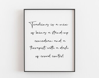 Teacher Gift: Show Appreciation with Beautiful End-of-Term Wall Art Print - Unique Gift Idea for Classroom Decor and Home, Printable Option