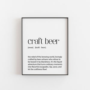 Craft Beer Weihnachtsgeschenk, Craft Beer Geburtstagsgeschenk, Craft Beer Poster, Wörterbuch Print Store, Craft Beer Wandkunst, A3, A2, 8x10, 11x14, A5