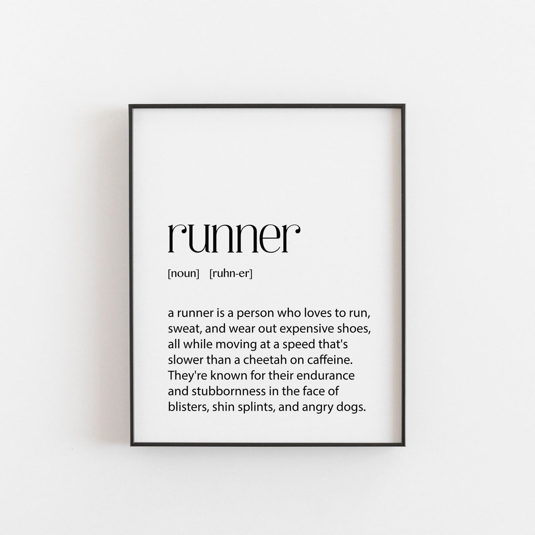 Runner Definition Digital Print Add Some Humor to Your Running Routine