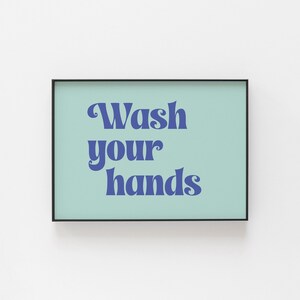 Bathroom Print, Wash Your Hands Poster, Etsy Bathroom Wall Art, Prints ...