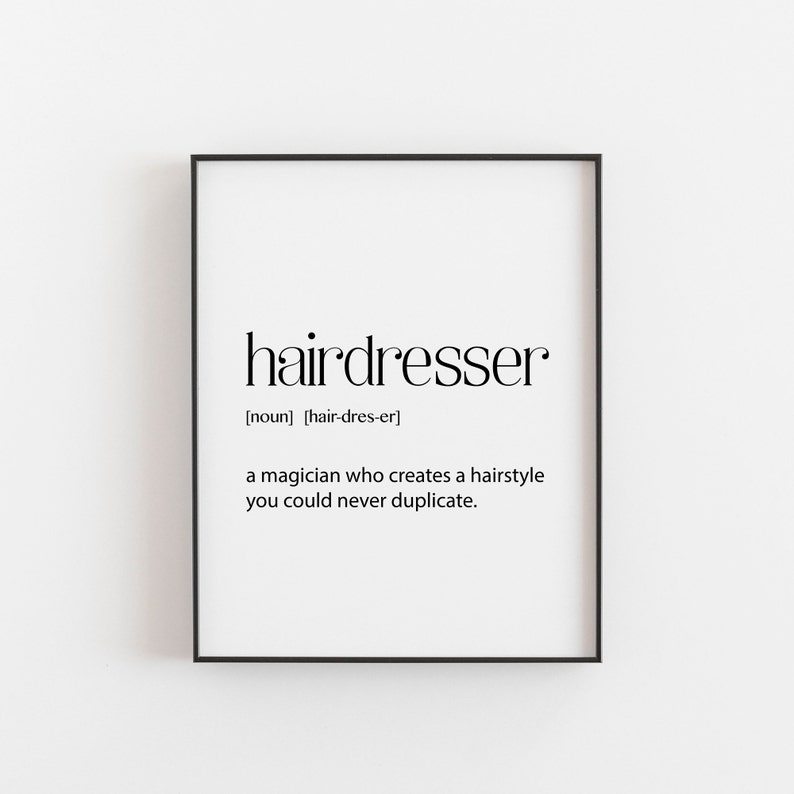 Hairdresser Gift Hairdresser Definition Hairdresser Gifts Etsy UK