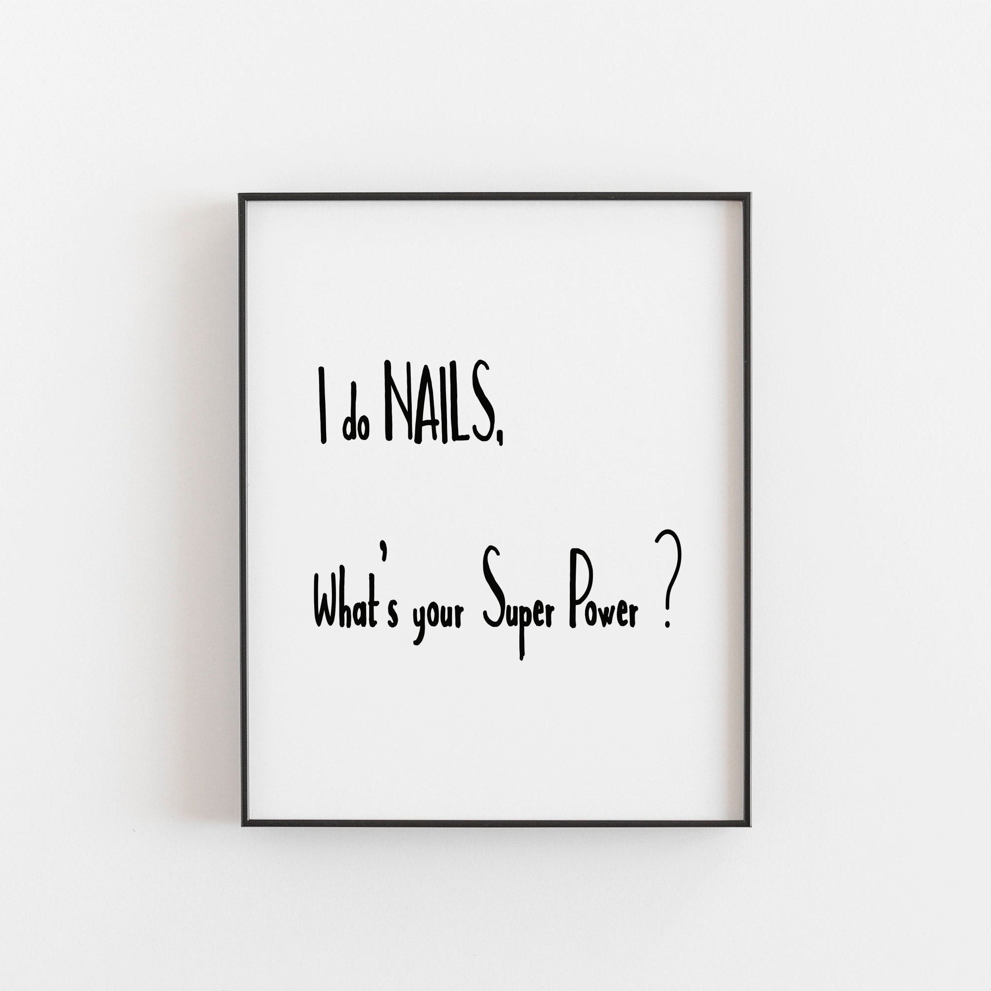 Nails Decor Nail Poster Beauty Salon Decor Nail Technician Etsy