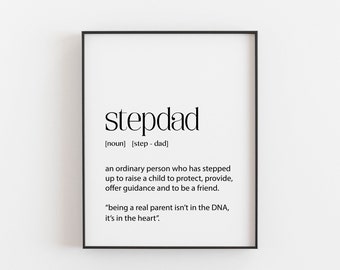 Stepdad Definition, Stepdad Gift, Step Dad Gift, Stepdad Wedding Gift, Stepdad Gifts, Printable Gift, Step Dad Gifts, Stepdad Birthday, Dad