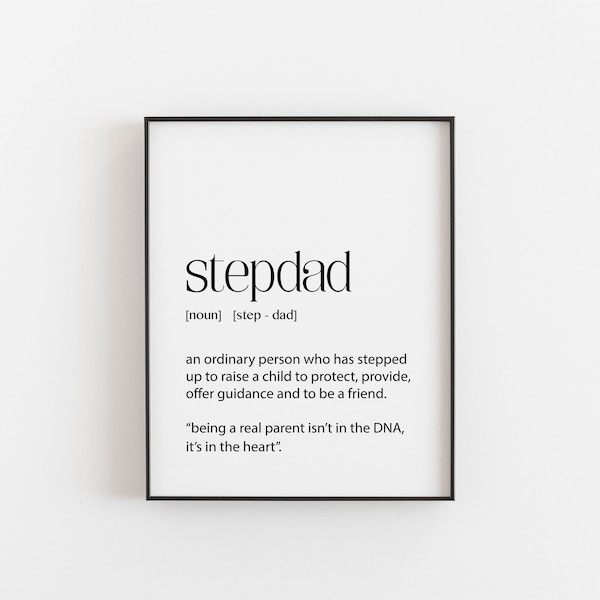 Stepdad Definition, Stepdad Gift, Step Dad Gift, Stepdad Wedding Gift, Stepdad Gifts, Printable Gift, Step Dad Gifts, Stepdad Birthday, Dad