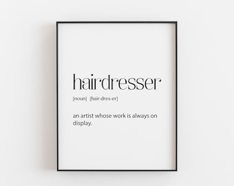 Hairdresser Gift, Hairdresser Definition, Hairdresser Gifts, Gift for a Hairdresser, Hair Stylist Gift, Hairdresser Quotes, Barber Gift