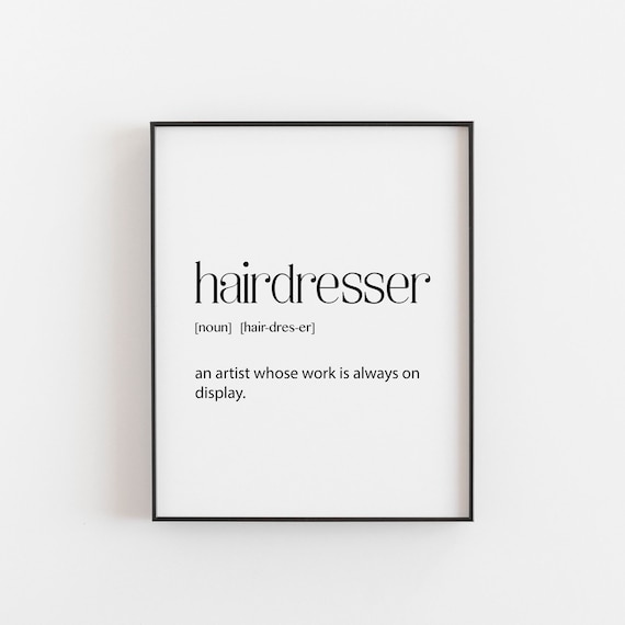 Hairdresser Gift Hairdresser Definition Hairdresser Gifts Etsy
