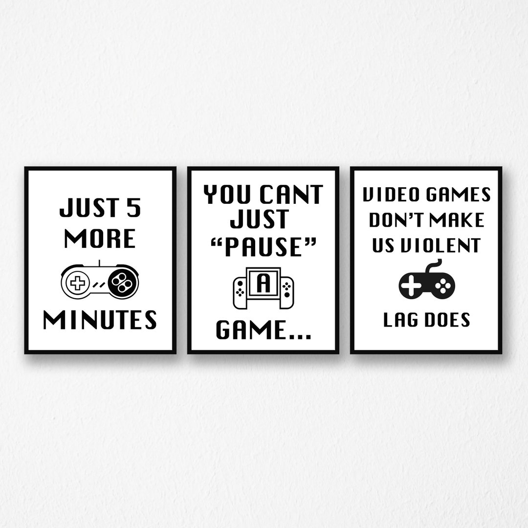 Video Game Decor Video Game Wall Art Downloadable Man Cave Etsy