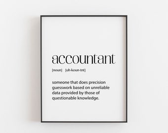 Accountant, Accountant Definition, Accountant Gift, Accountant Gifts, Accountant Poster, Accountant Graduation, Gift for Accountant, Office