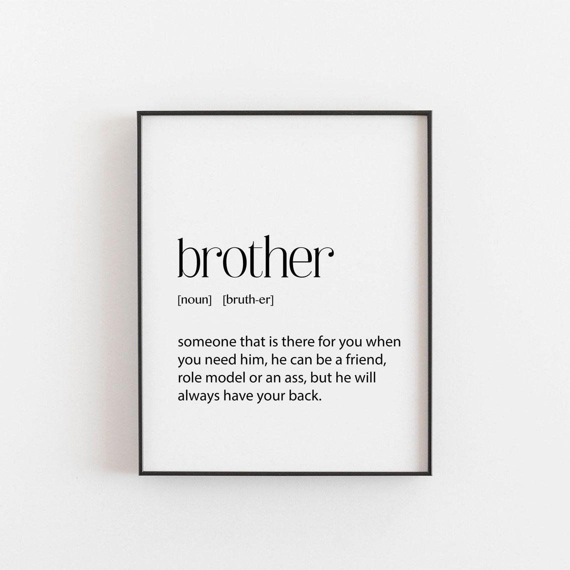Brother Gift Brother Present Brother Definition Gift for