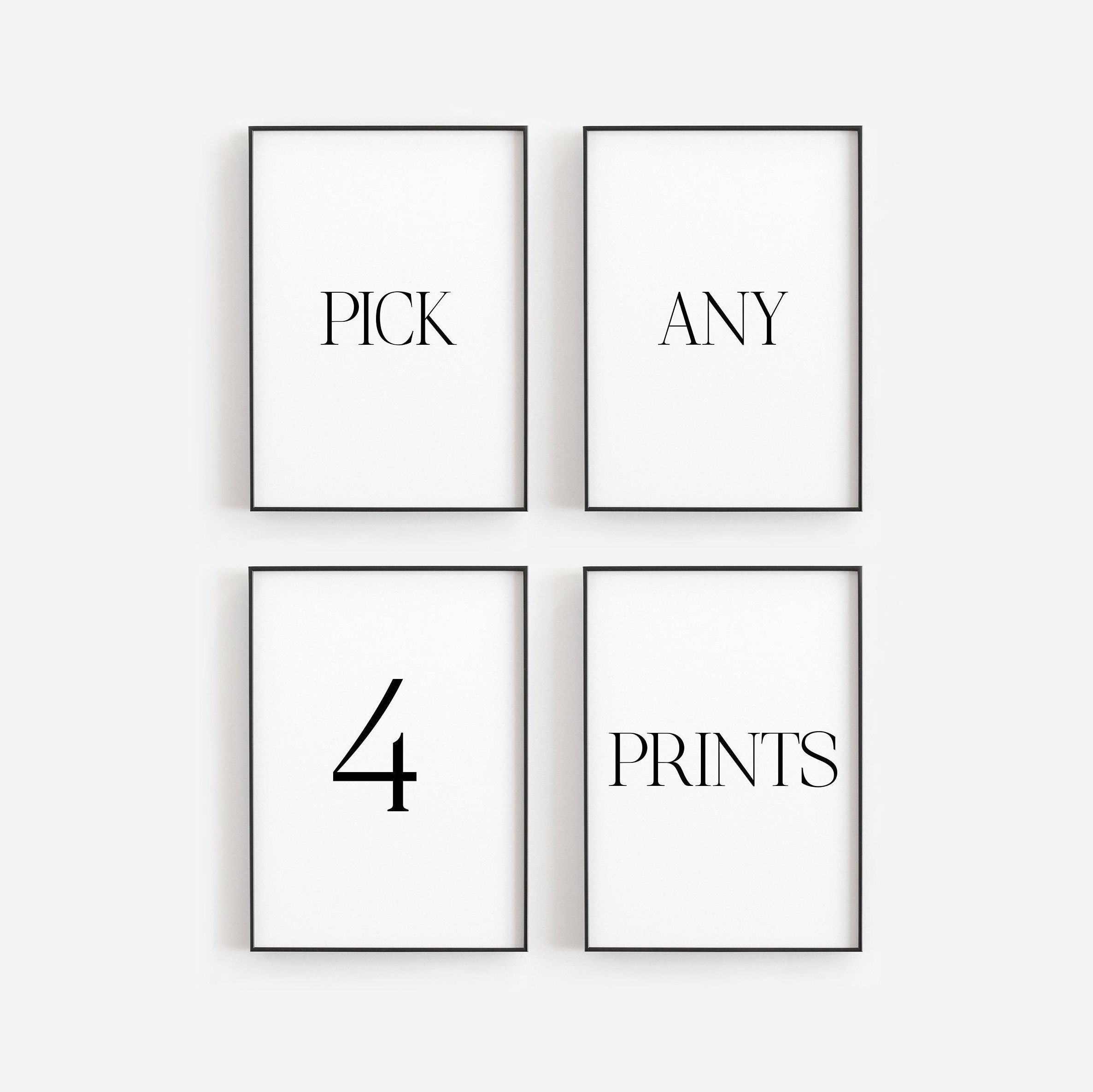 Set of 4 Prints Set of 4 Wall Art Set of Four Prints Set of Etsy