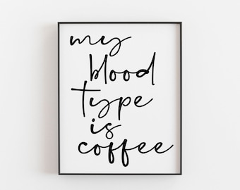Funny Coffee Lover Wall Art – Caffeine Addict Decor – Humorous Kitchen Print – Coffee Lover Gift – Quirky Office Art – Coffee Bar Decor