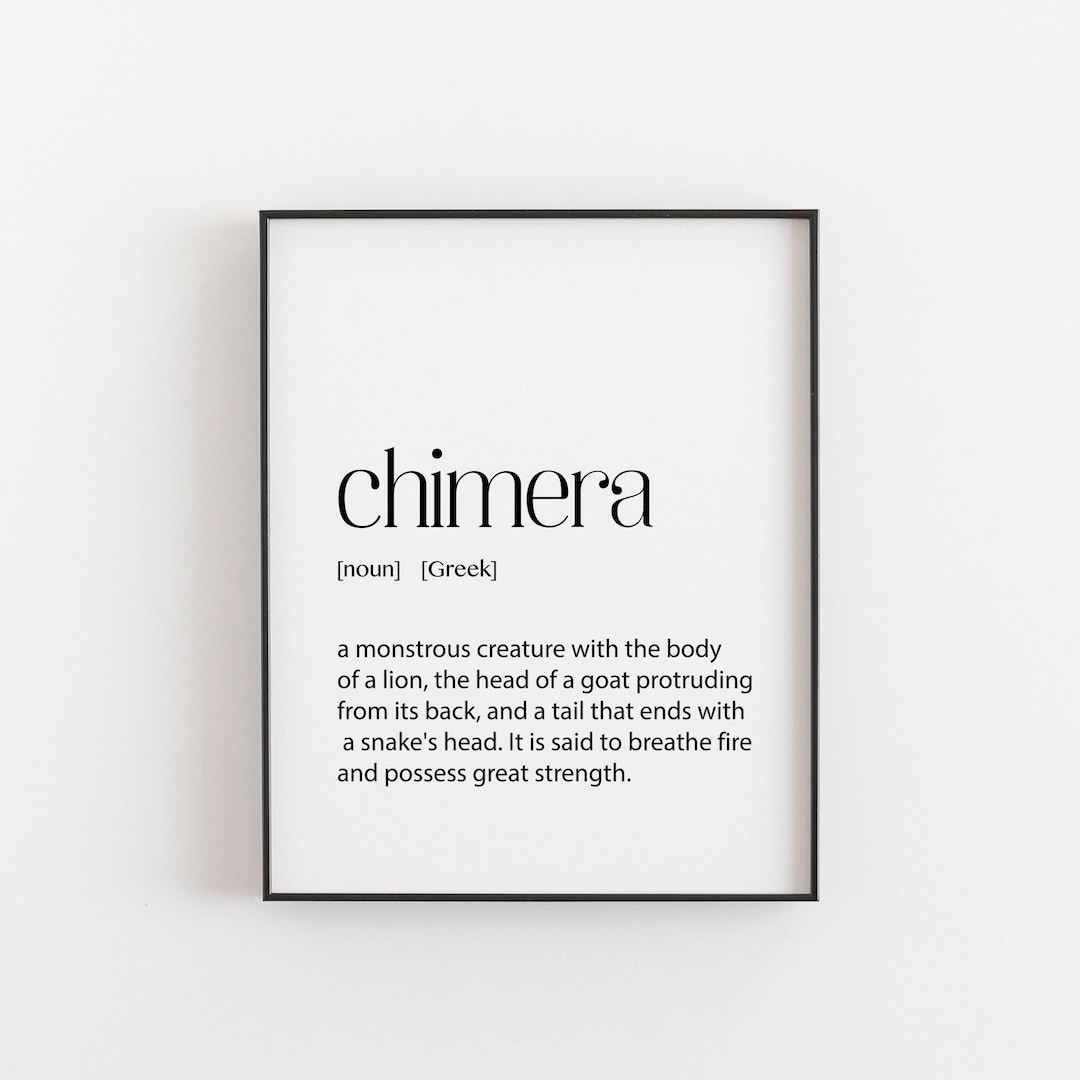 Chimera Definition Print Greek Mythology Wall Art Mythical Etsy UK