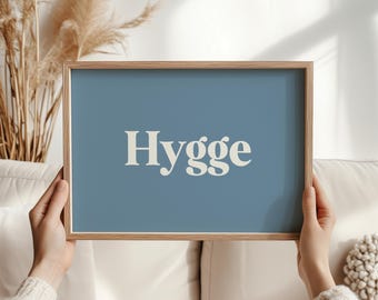 Lámina Hygge, Arte mural con palabras danesas, Regalo para un hogar acogedor, Regalo de estilo escandinavo, Regalo de inauguración de casa
