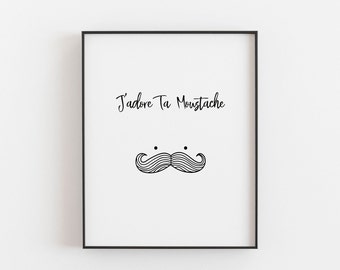 Moustache, Moustache Party, French Decor, Mustache, Downloadable Art, Gifts for Men, Man Cave, Barber Shop Decor, Mexican Decor, Men Wall