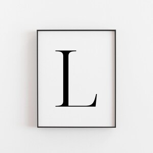 Großes L Druck, Bürokunst, Kinderzimmer Dekor, personalisierte Geschenke für Freunde, Familienmitglieder oder Geliebte, Hochzeitsdekor, Geburtstagsdekor