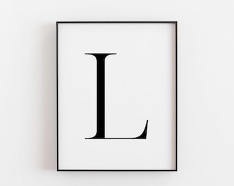 Capital L Print, Office Art, Nursery Decor, Personalised Gifts for Friends, Family Members, or Loved Ones, Wedding Decor, Birthday Decor