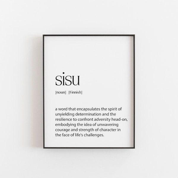 Sisu Print, Finnish Print, Scandinavian Art, Nordic Art - Dictionary Print | Sisu Wall Art, Sisu Definition, Nordic Print - Office Prints