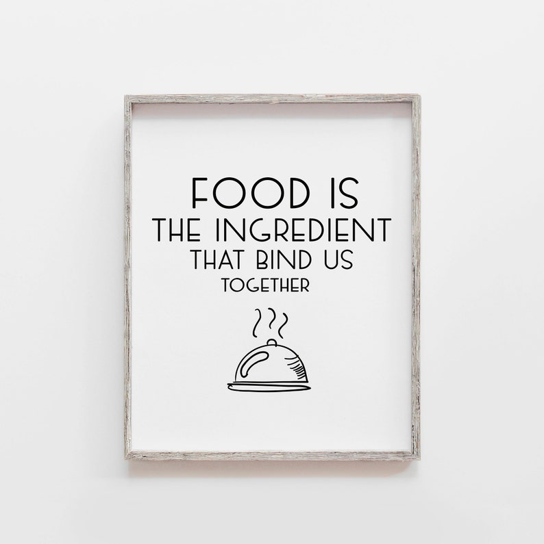 Food Quotes Food Quote Print Foodie Lover Gift Food Gifts | Etsy