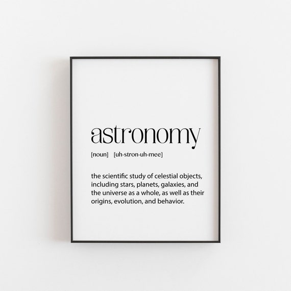 Astronomy Wall Art, Dictionary Print, Astronomers Gift Suggestions, Perfect for any Room, Stargazer Gifts for Christmas or Birthdays
