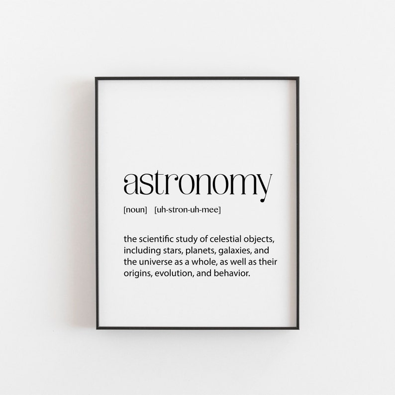 Astronomy Wall Art, Dictionary Print, Astronomers Gift Suggestions, Perfect for any Room, Stargazer Gifts for Christmas or Birthdays image 1