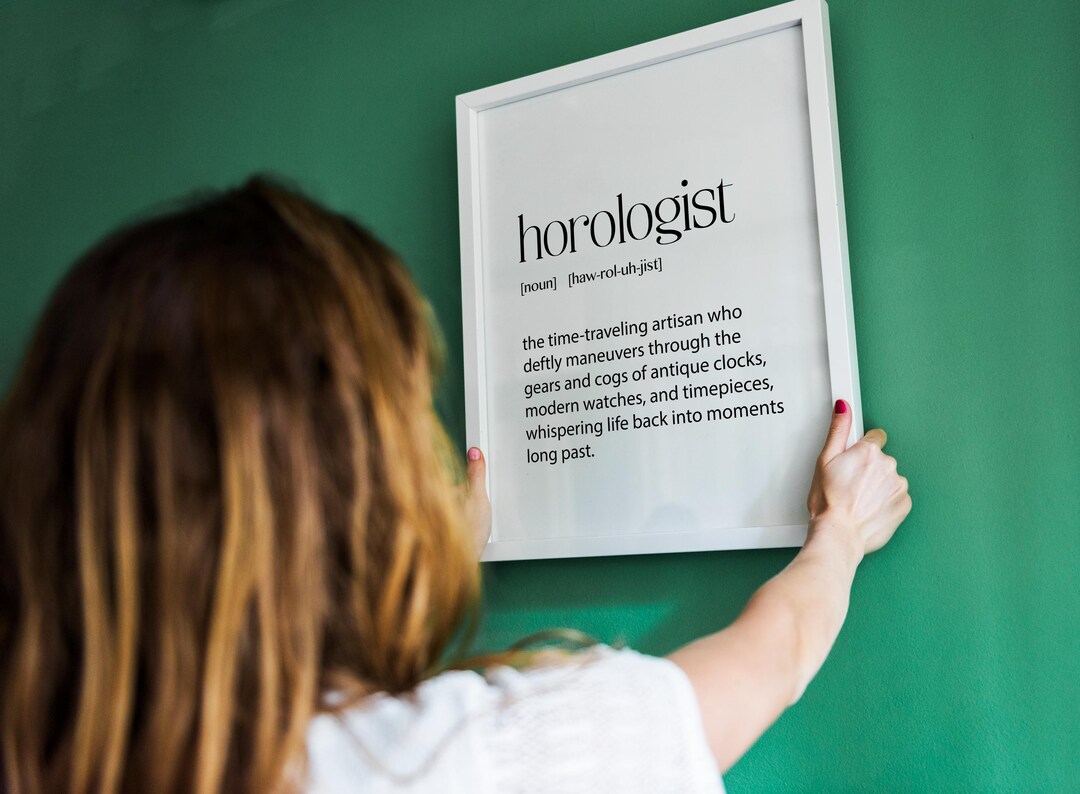 Horologist Definition Print - Timekeeper Art - Watchmaker Gift