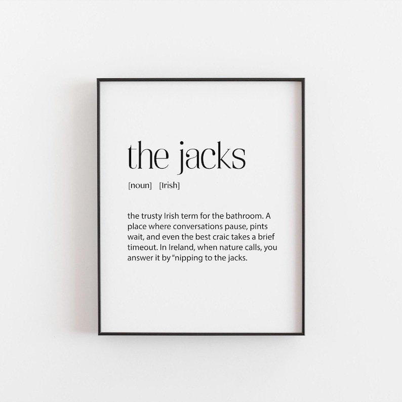 The Jacks Irish Print Room Art Home Minimalist Art Decor Monochrome