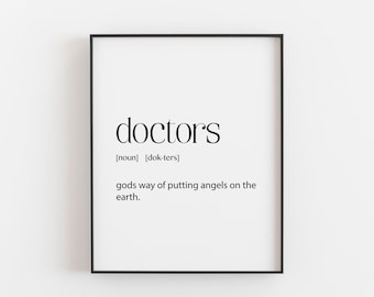 Doctor Gift, Doctors Definition, Doctors Gifts, Doctor Appreciation, Doctor Thank You Gift, Doctor Christmas Gift, Doctor Birthday Gift, Doc