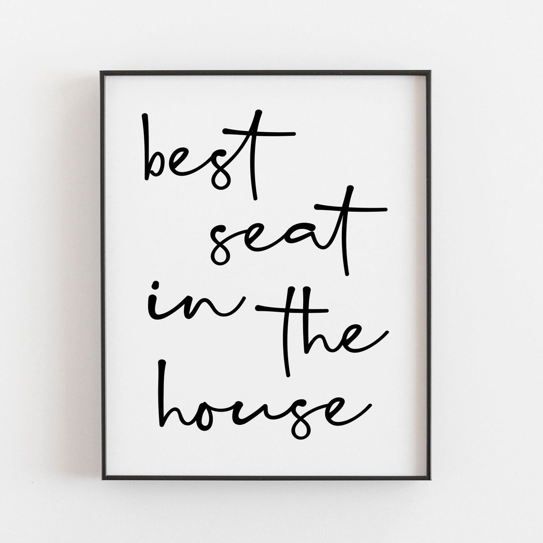 Best Seat in the House Print, Bathroom Print, Bathroom Poster, Best