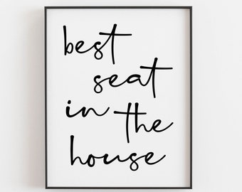 Best Seat in the House Framed Stitchery 8.5" Sign