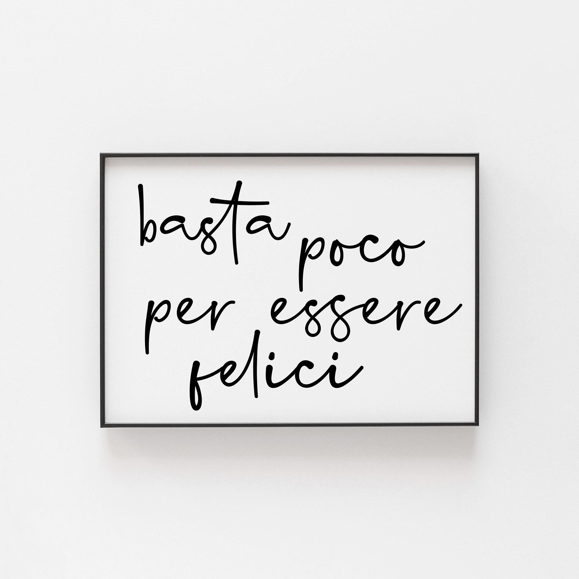 Basta Poco-print - Citaat Italiaans geluk, minimalistische muurkunst,  Joyful Living decor, cadeau voor liefhebbers van Italië en mensen die op  zoek zijn naar eenvoud, cafémuur - Etsy België, image size:2000x2000