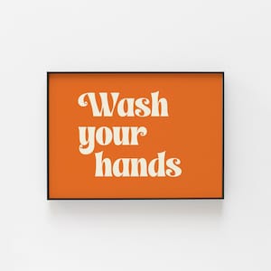 Bathroom Print, Wash Your Hands Poster, Etsy Bathroom Wall Art, Prints ...