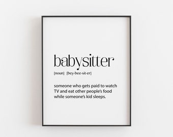 Babysitter Gift Babysitter Birthday Gift Babysitter Etsy New Zealand