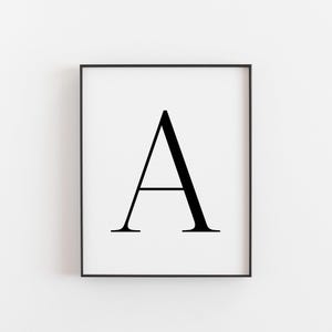 Buchstabe A, A, Großbuchstabe A, Schlafzimmer Kunst, Hochzeitskunst, Jubiläumskunst, Babypartykunst, Kinderzimmerdeko, Kindernamendruck