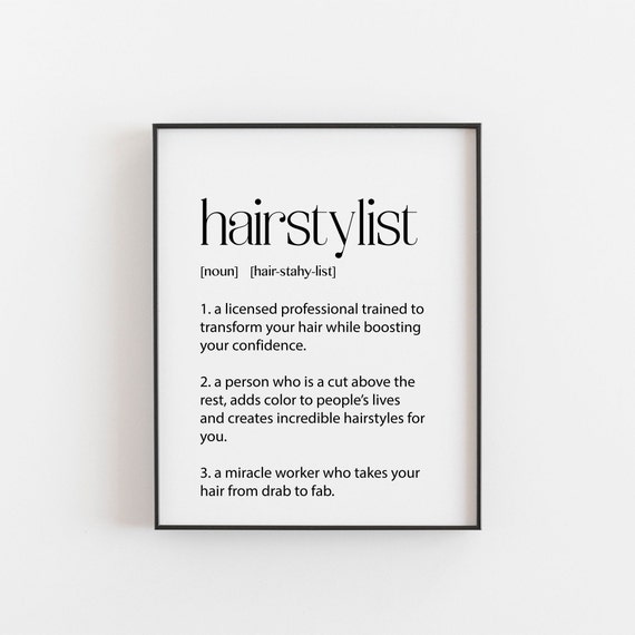 Hairstylist Gift Hairstylist Definition Hairstylist Gifts Etsy