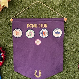 Pony club badge wall banner