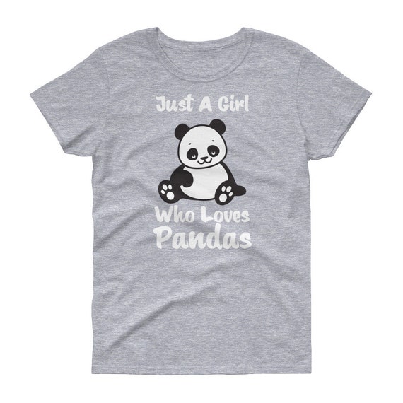 Just A Girl Who Loves Pandas Shirt Panda Shirt girls panda | Etsy
