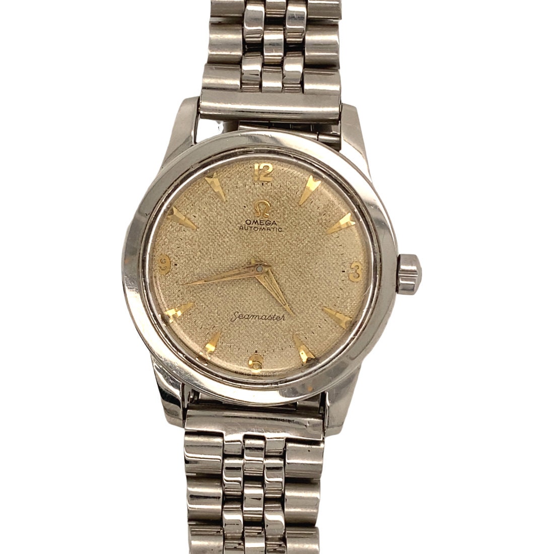 Vintage 1959 OMEGA Seamaster Stainless Steel 35mm White Dial ...