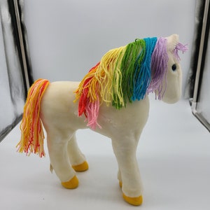 Vintage 1983 Rainbow Brite Starlite Pony Plush.