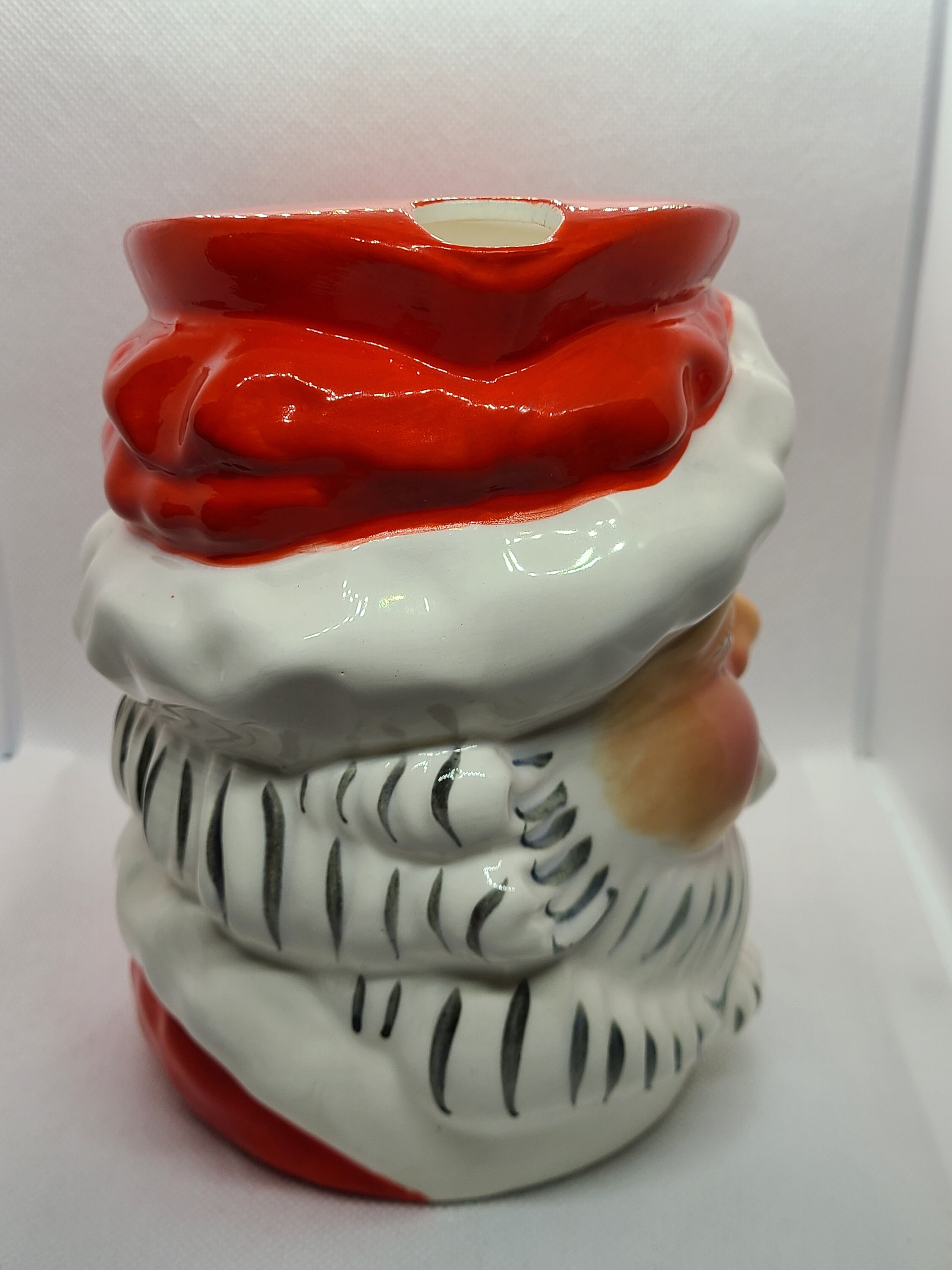 Napco 1958 Winking Santa Head Ceramic Christmas Pitcher. Eggnog or