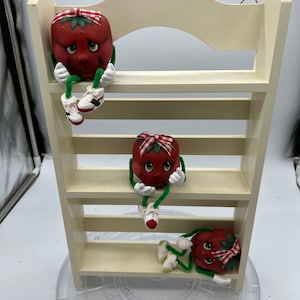 Vintage Anthropomorphic Hand Painted Ceramic Strawberry Figurines. Sold Separately!