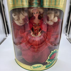 Vintage 1993 Happy Holidays Christmas Barbie. Mint in Box.