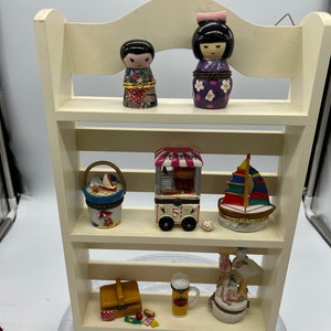 PHB ヴィンテージ磁器ヒンジボックス。別売り！芸者ガール、ビーチバケツ、アイスクリームカート、ヨット、ピクニックバスケットなど！