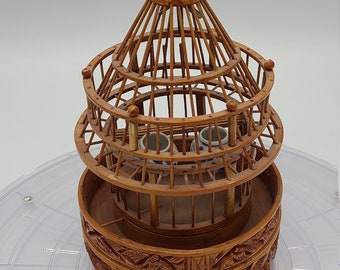 アンティークの竹製中国手彫りの幸運のクリケットケージ。 - Etsy 日本