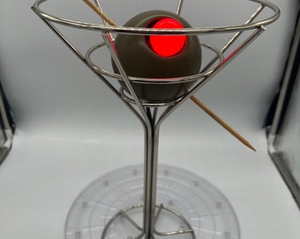 Vintage Mid-Century 1950s Style Pop Art Martini Glass Cocktail Lamp!